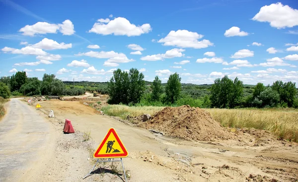 Road works at south of Portugal. — Stock Photo, Image