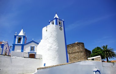 Church of Alegrete village, Portalegre, Portugal. clipart