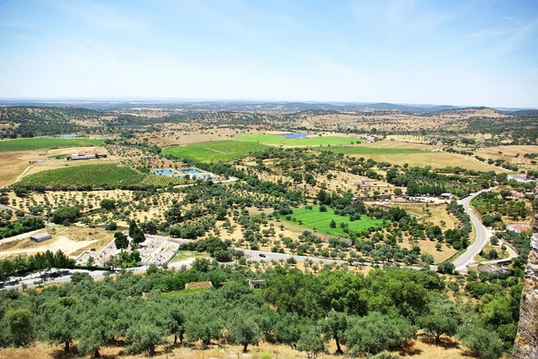 Krajobraz wsi pola w regionie alentejo. — Zdjęcie stockowe