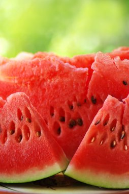 Slices of red watermelon clipart