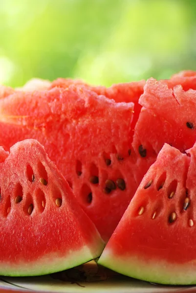 Plátky červený meloun — Stock fotografie