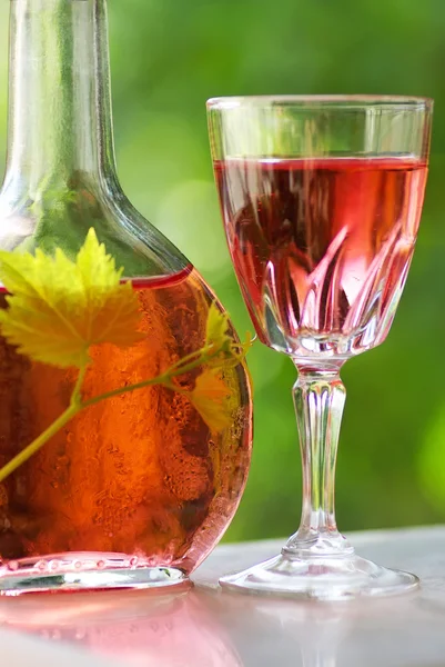 Portugalské růžové víno — Stock fotografie
