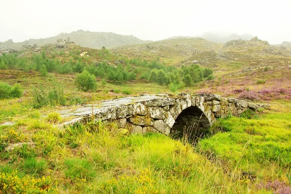 Oude Romeinse brug, castro de laboreiro, ten noorden van portugal. — Stockfoto