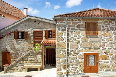 Houses at north of Portugal, Minho region. clipart