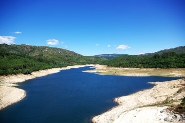 Lima river, Portugal and Spain border. clipart