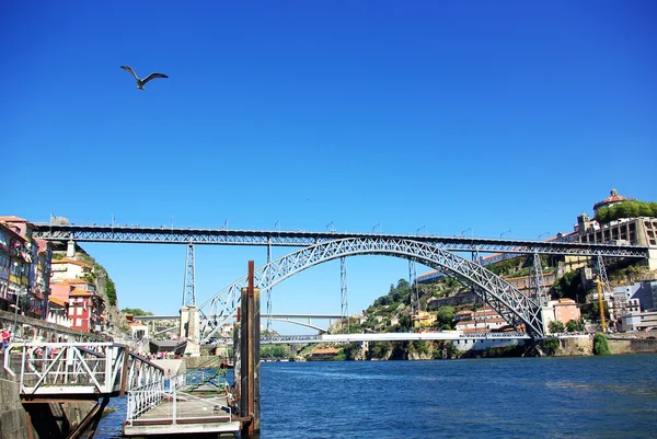 D. luis bridge i porto portugal — Stockfoto