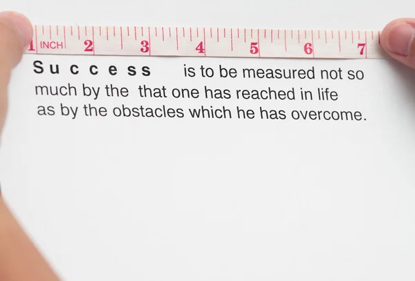 Measuring success — Stock Photo, Image