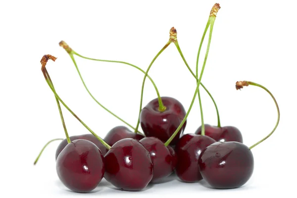 Cherries with green stem — Stock Photo, Image