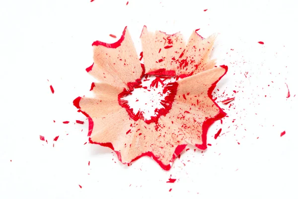 stock image Red pencil shavings