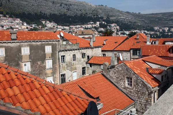 Techos rojos de Dubrovnik — Foto de Stock