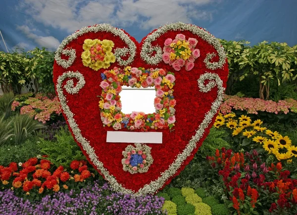 Bloemen hart — Stockfoto