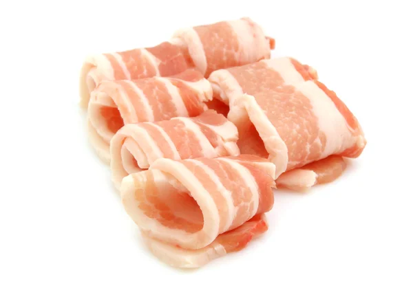 Raw bacon rashers — Stock Photo, Image