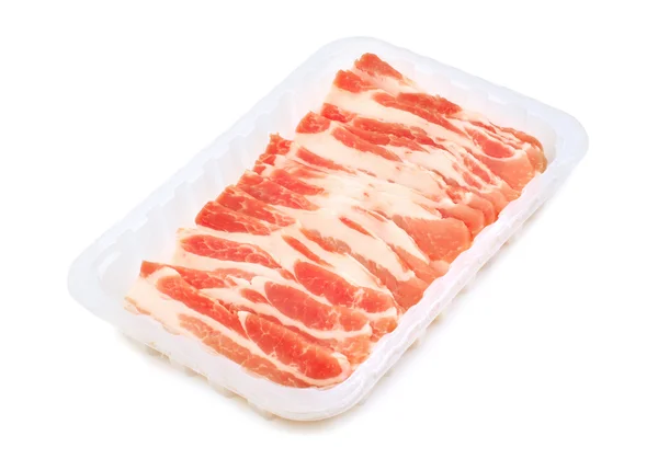 Raw bacon rashers — Stock Photo, Image