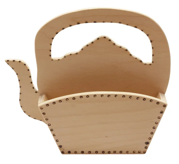 Drewniane filtr do kawy garnek — Zdjęcie stockowe