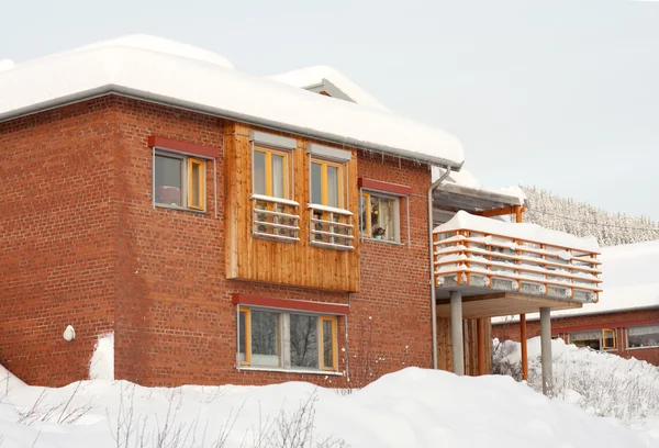 stock image Modern exterior in wintertime