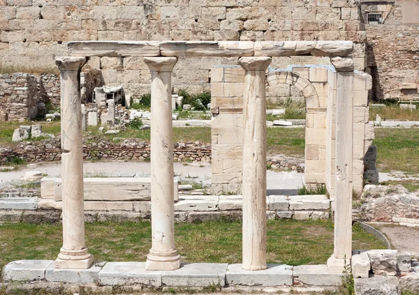 Ruinas en el Ágora Romano de Atenas, Grecia — Foto de Stock