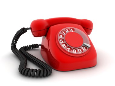 Telephone red clipart