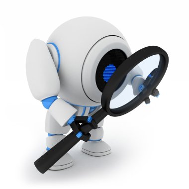 Robot and lens clipart