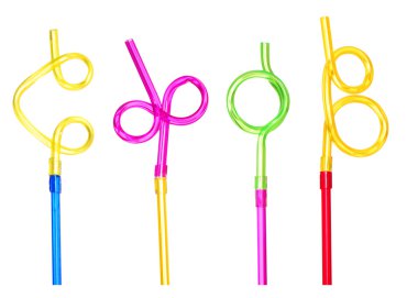 Funny straws clipart