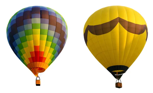 Hete lucht ballonnen, geïsoleerd tegen achtergrond — Stockfoto