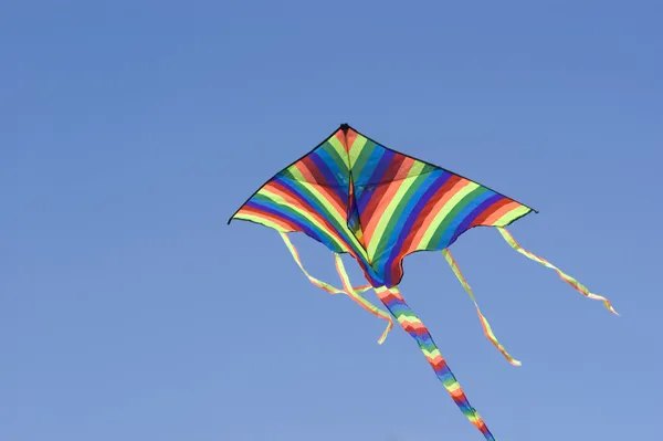Multicolored striped kite — Stock Photo, Image