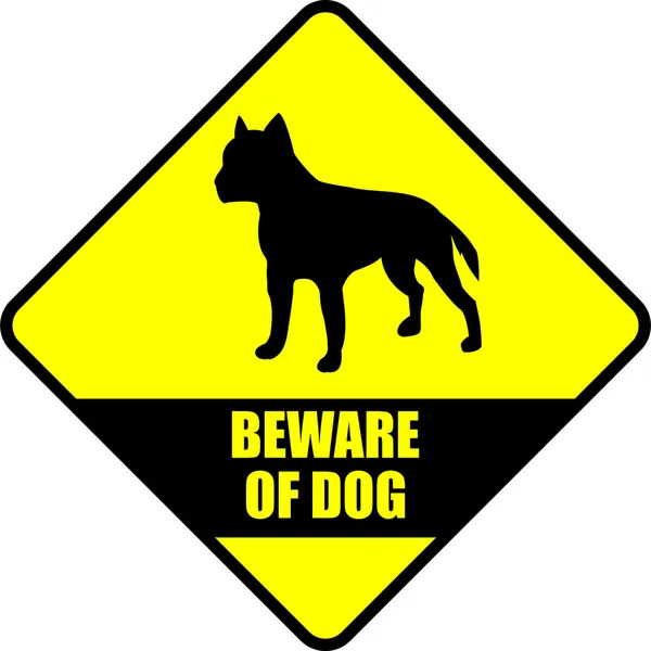 "Beware του σκύλου» είσοδος — Διανυσματικό Αρχείο
