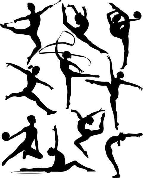 Rytmická gymnastika — Stockový vektor