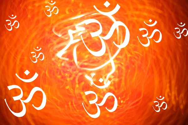 ヒンドゥー教の om の背景 — ストック写真