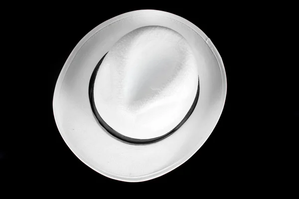 Bílých plstěných klobouků — Stock fotografie