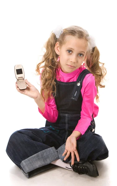 Girl talking on phone — Stock Photo, Image