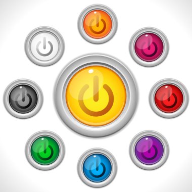 Buttons Colors Web On Off clipart