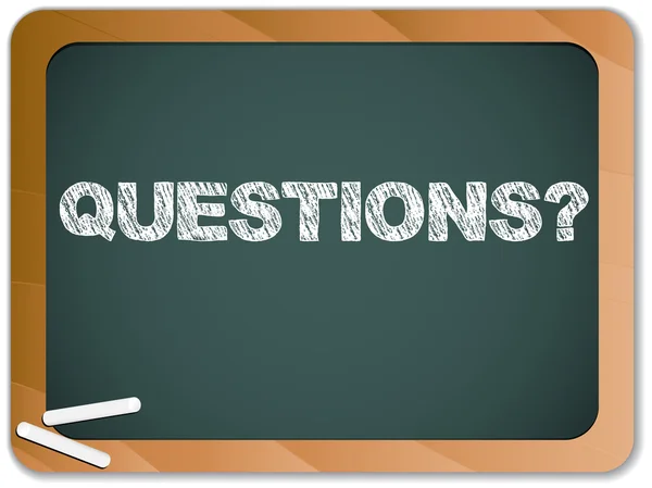 Blackboard with Questions Message written with Chalk — Stock Vector