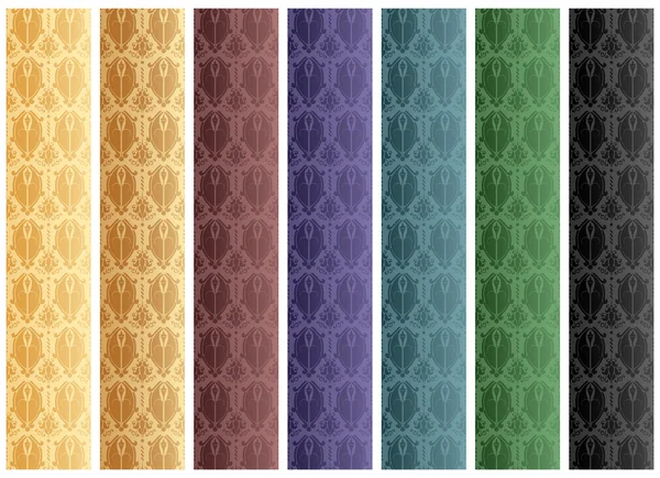 stock vector Set of Seamless Wallpaper Stripes