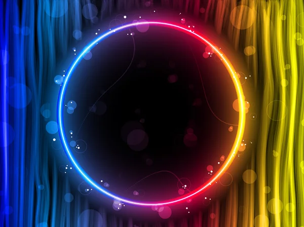 Disco abstraktní kruh box na černém pozadí — Stockový vektor