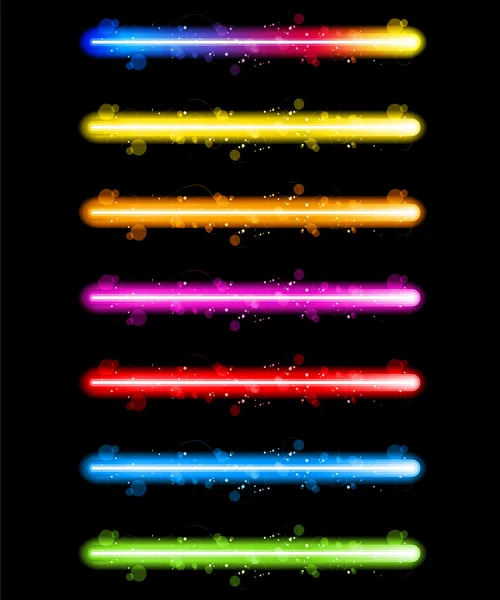 Лазерна барвисті неонових вогнів — стоковий вектор