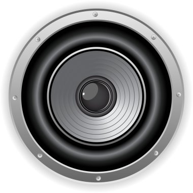 Round Isolated Sound Speaker clipart