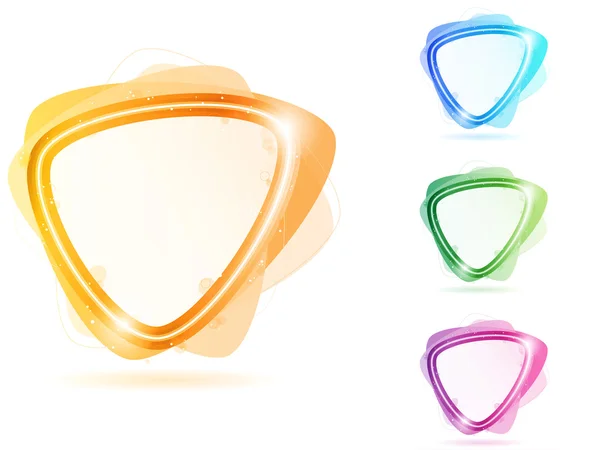 Színes Neon buborék háromszög kocka — Stock Vector