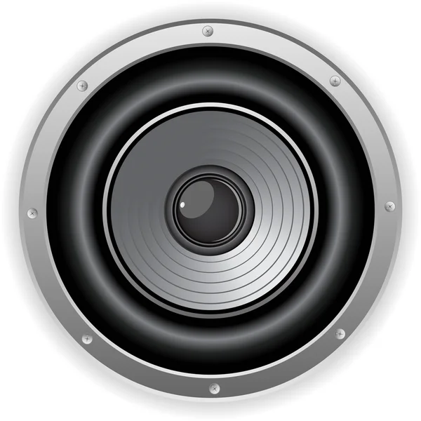 Round Isolated Sound Speaker — Stock Vector