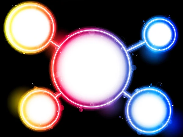 Rainbow Circle Bordure avec étincelles et tourbillons . — Image vectorielle