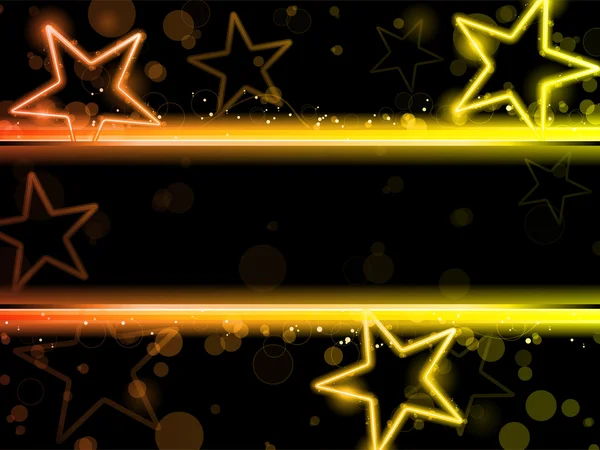 Leuchtende Neon-Sterne Hintergrund — Stockvektor