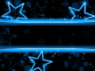 Glowing Neon Stars Background clipart