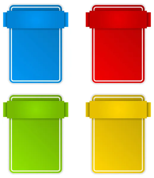 Set di casella di testo colorata — Vettoriale Stock
