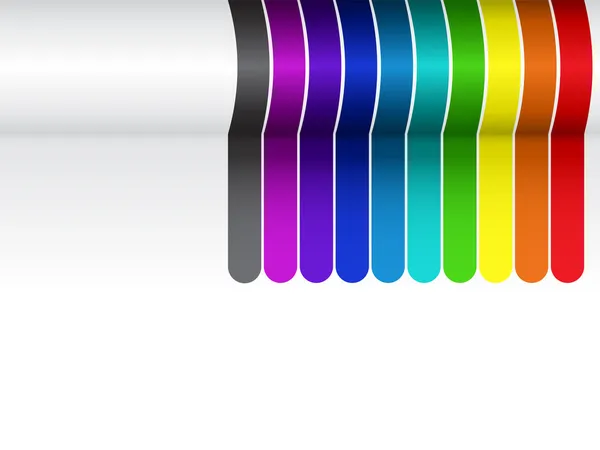 Linee colorate sfondo su bianco — Vettoriale Stock