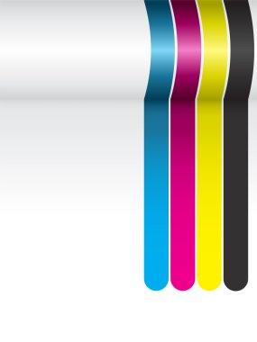 CMYK Colorful Stripes Background clipart