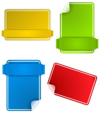 Set of Colorful Text Box clipart