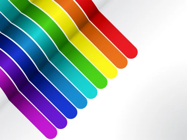 Lignes colorées fond sur blanc — Image vectorielle