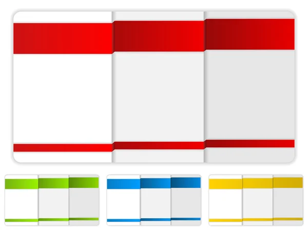 Set di casella di testo colorata — Vettoriale Stock