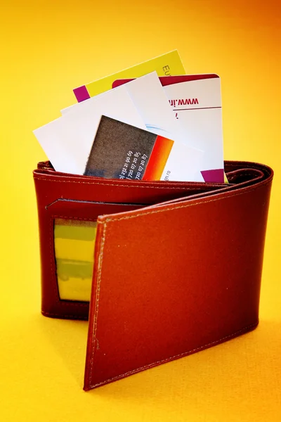 Кожаный бумажник — стоковое фото