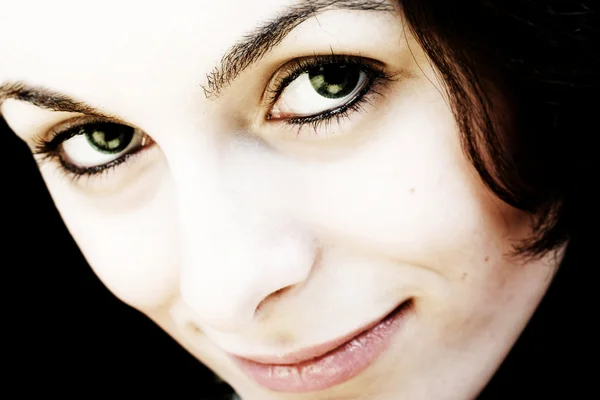 绿眼睛的女人 — 图库照片