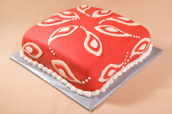 Kuchen mit Paisley-Muster — Stockfoto